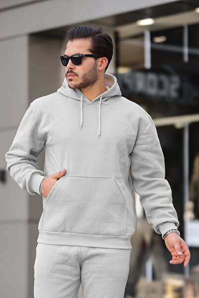 ruNadeS Φούτερ Unisex Basic Relax Fit Grey Hoodie