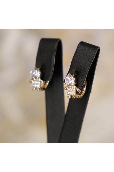 Lekka Design Single Jewelled Anti-Tarnish Steel Luxury Earrings
