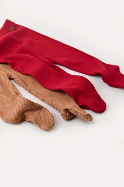BabyCosy سروال للأطفال مكون من قطعتين، 50% مشروط - 50% قطن عضوي، سلسلة حديثي الولادة