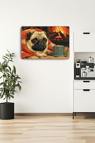 KanvasSepeti Кафе пауза Платно за стена - Декорация за кафе кът маслена живоп...