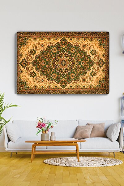 KanvasSepeti Ethnic Motif Patterned Vintage Wall Painting - Decorative Canvas...