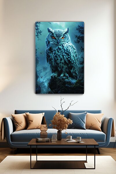 KanvasSepeti Guardian of the Moon Canvas Wall Art - Home Living Room - Bedroo...