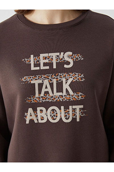 LC Waikiki Crew Neck Printed Women's Thick Sweatshirt