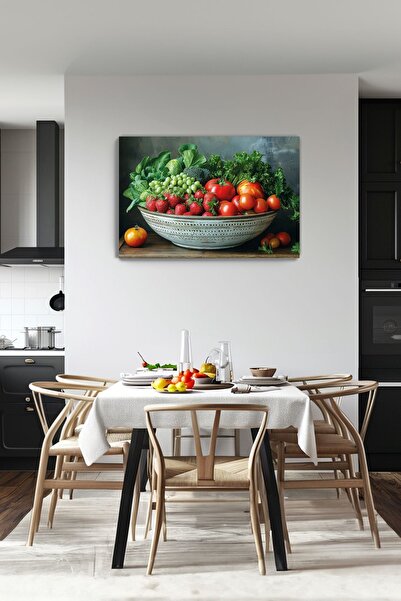 KanvasSepeti Свеж аромат Платно за стена - Декор за кухня маслена живопис тек...