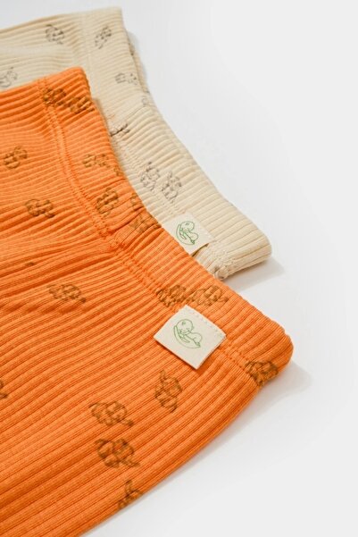 BabyCosy Modal Fil Baskılı 2 Li Patikli Pantolon