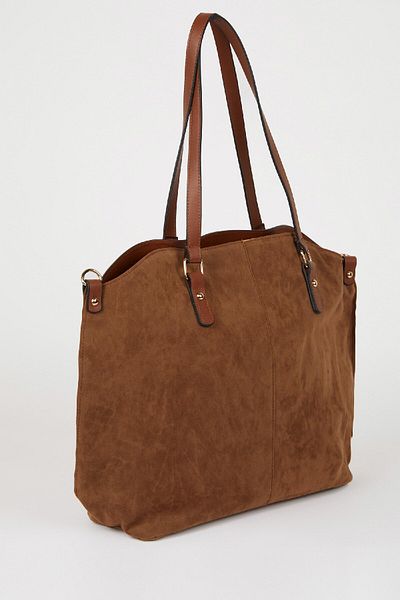 DeFacto Women's Suede Shoulder Bag E6915Axns