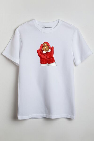 Merch&ice Crvene božićne rukavice i medenjak Štampano unisex T-shirt