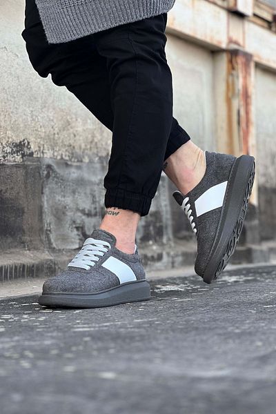 Wovna Gray Suede Men's Casual Shoes