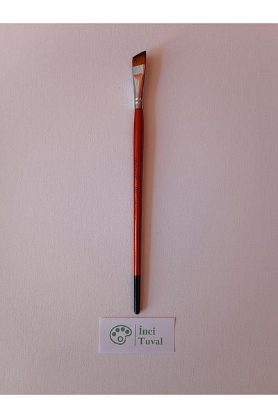 Cenova Art Size 14 Professional Side Cut Long Handle - Natural Bristle Oil Acrylic Paint
