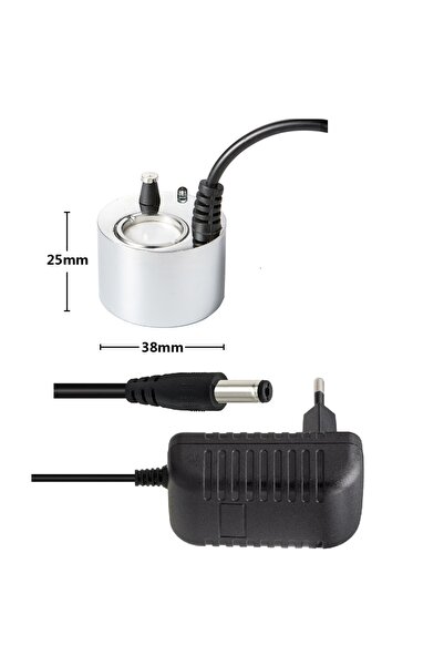 YATE10 Metal Soğuk Buhar Üreteci, Kuluçka Nem Nozulu 24v+Adaptör