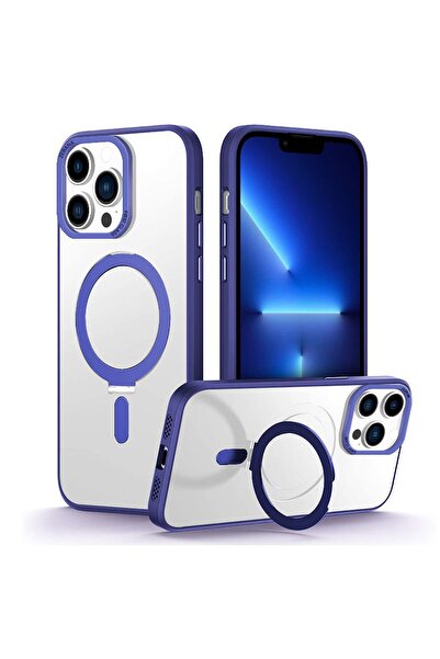 Zebana Apple iPhone 13 Pro Max Uyumlu Kılıf First Class Standlı Silikon Kılıf...