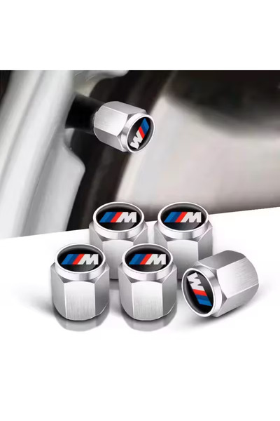 İKTUNING MMM/// LOGO BMW METAL KAPLAMA 4 ADET LOGOLU SİBOP KAPAK