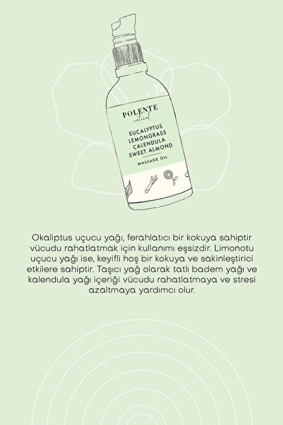 Polente Natural Okaliptus & Limonotu Rahatlatıcı Masaj Yağı (100 ML)