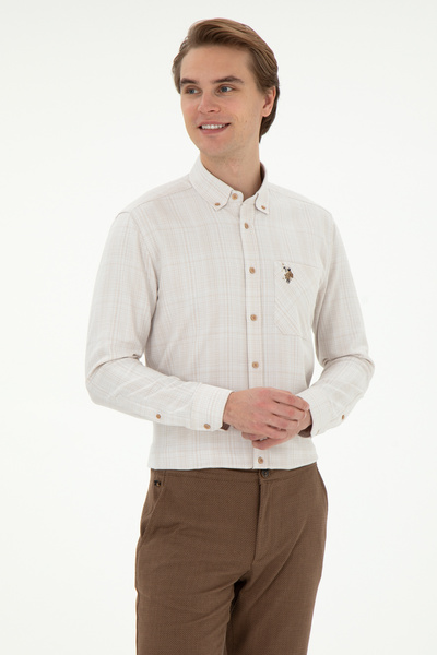 U.S. Polo Assn. Erkek Kum Uzun Kollu Gömlek 50291392-VR085