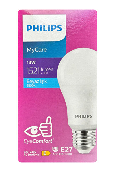 Philips 13W (100W) 6500K (Beyaz Işık) E27 Duylu Led Ampul (2 Adet)
