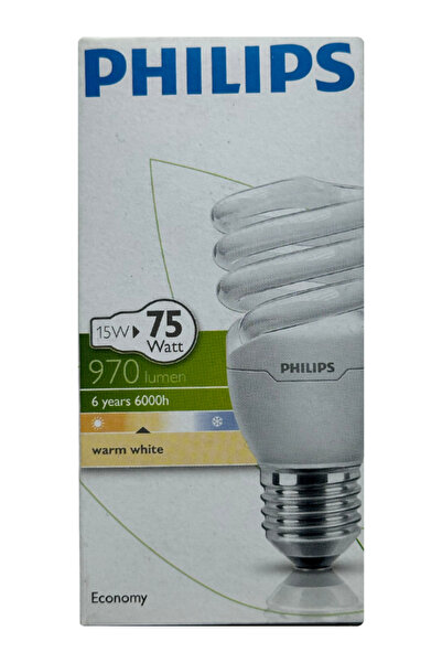 Philips 15W (75W) 2700K (Sarı Işık) E27 Duylu (Kalın Duy) Floresan Ampul