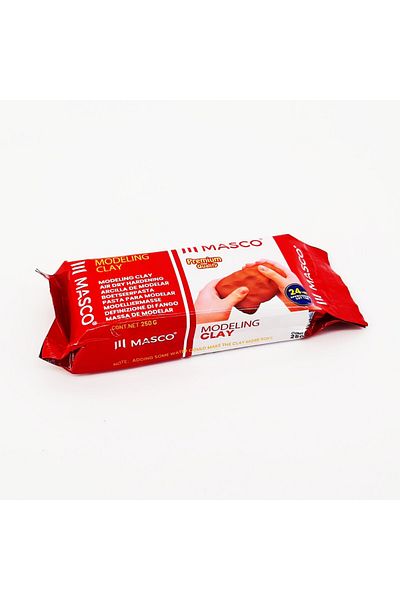 MASCO Premium Quality Air Dry Hardening Brown Modelling Clay, 250g