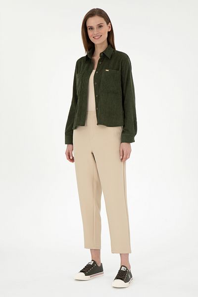 U.S. Polo Assn. Women's Sand Harem Fit Canvas Trousers 50290902 -Vr085