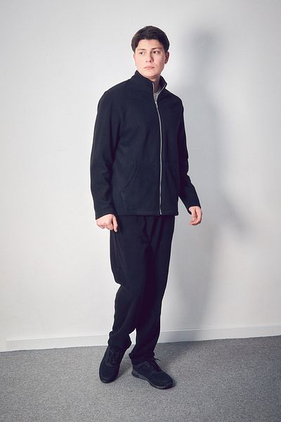 Fulla Moda Pantaloni de sport din lână cu buzunar elastic în talie