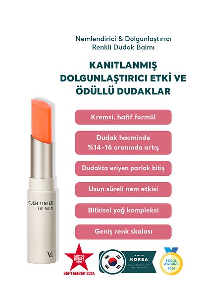 Village 11 Factory Village11 Factory Plumpang Color Lip Balm Coral 4g - Moisturizing & Plumping Color Lip Balm