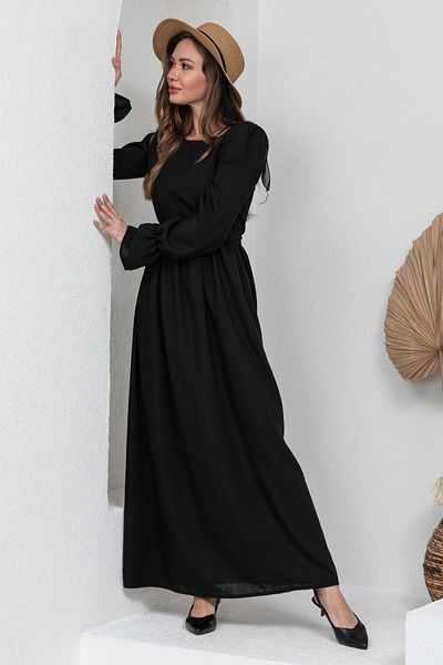 KÜÇÜĞÜM BUTİK Rochie Hijab Culoare Neagră cu talie adunată