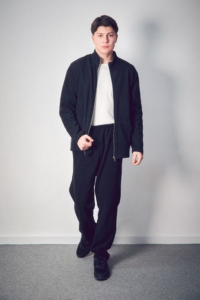 Fulla Moda Pantaloni de sport din lână cu buzunar elastic în talie