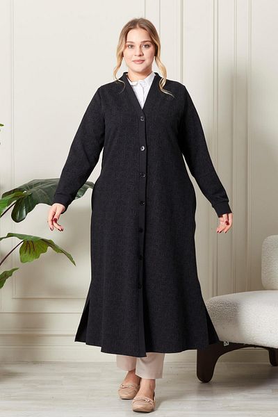 Ferace Women's Plus Size Seasonal High Quality Steel Long Cardigan