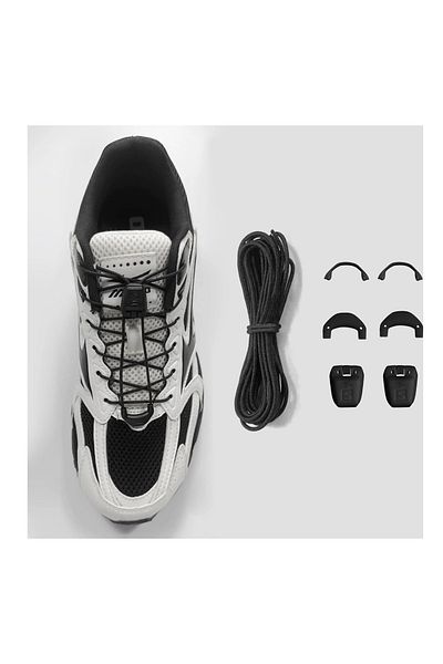 AiryFooT Outdoor, Sports Shoelaces, Smart Laces 120 cm 1 Pair (Black)