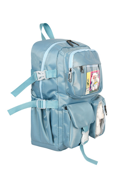 CAKARD Rucsac de școală model coreean KAWAII cu accesorii cu mai multe buzunare 145