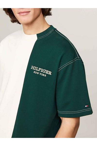 Tommy Hilfiger EMBROIDERED MONOTYPE COLORBLOCK REGULAR FIT T-SHIRT