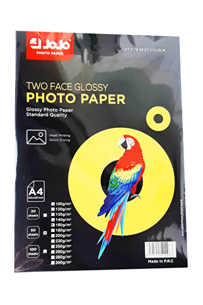 JOJO ورق صور لامع مزدوج الوجه، 160 جرامًا لكل متر مربع (210×297 مم)، عبوة من ...