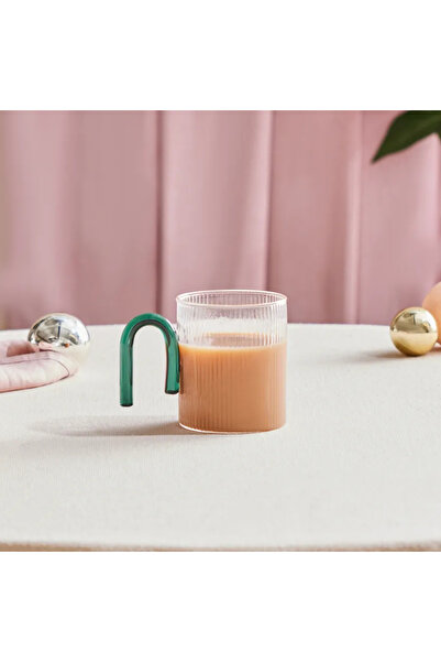 Karaca Miracle, Glass Mug, 320ML, Green