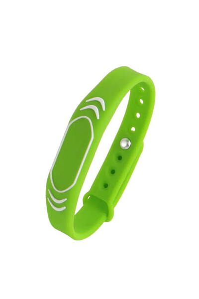 ROBİZ 125Khz Rfid Manyetik Bileklik Yeşil Su Geçirmez Silikon Proximity Göste...