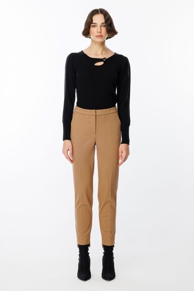 Ekol Simli Kumaş Beli Lastikli Pantolon