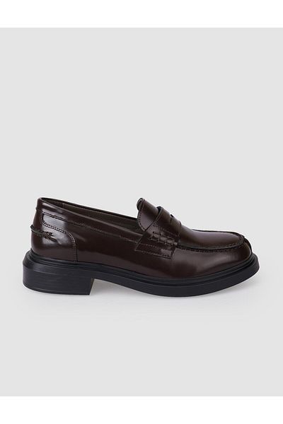 Cabani 100% Genuine Leather Brown Women's Loafer