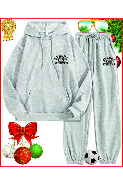 HOFFNUNG Σετ αθλητικής φόρμας με κουκούλα STAR GIRL ATHLETICS Oversize Rubber...