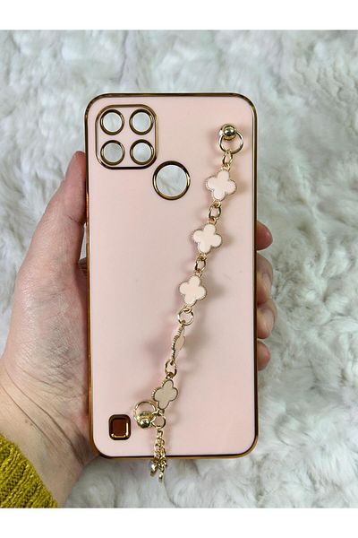 Vip Case Realme C21Y - حامل يد من السيليكون المقاوم للأوساخ وقابل للمسح وحماية الكاميرا اللامعة