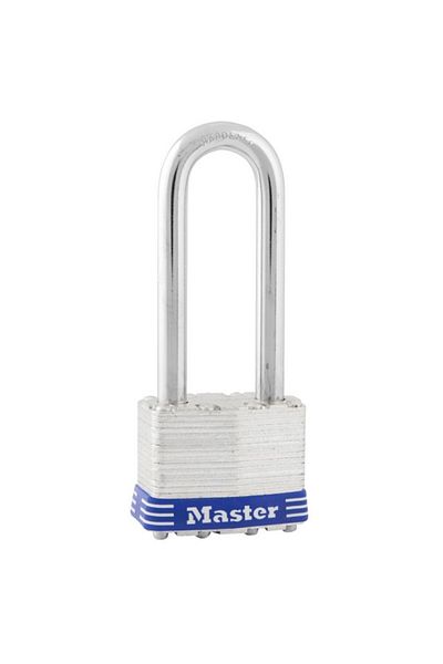 Master Lock Laminated Steel Pin Tumbler Long Shackle Padlock 8.89x16.764x3.302cm