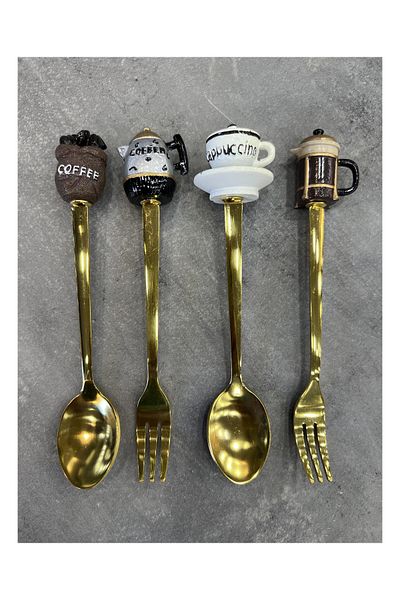 AROW Luxury Set of 4 - Teaspoon and Fork Figured