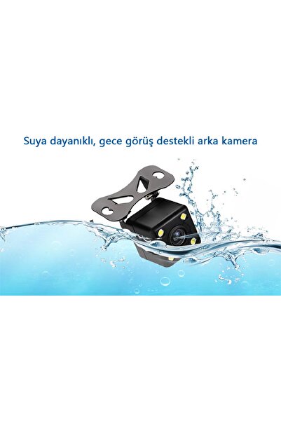 Wevolt 3 Kameralı 1080P Yol Kayıt Araç Kamerası(Türkçe Menü+Geri Görüş+G-Sensör)Üç Kameralı Araç Kamera