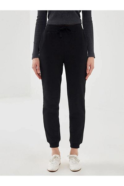 LC Waikiki LCW Vision Μαύρο ελαστικό γυναικείο φούτερ Jogger με μέση