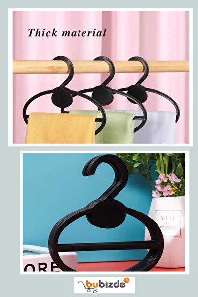 Modern Raf Şal Askısı Eşarp Askısı 50 Adet Siyah – Dolap Düzenleyici Asma Aparat