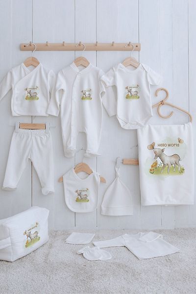 Tuğba Kuğu Organic 11 Pack Hospital Release - for Baby - Butterfly Lamb