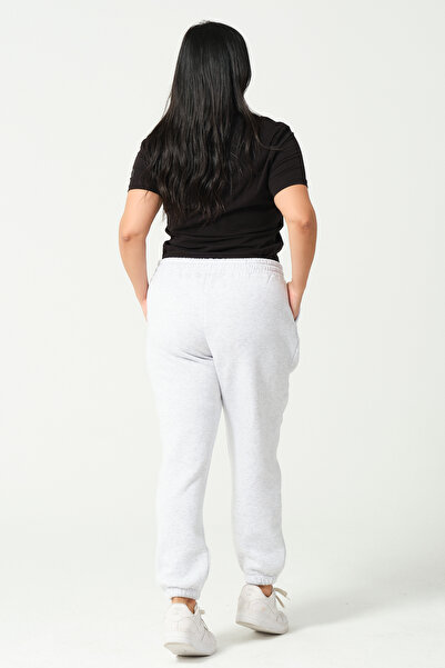 Endies Γυναικεία αθλητική φόρμα μεγάλου μεγέθους - Oversized, χτενισμένη βαμβακερή, ελαστικό πόδι 21629BB KARMELANJ