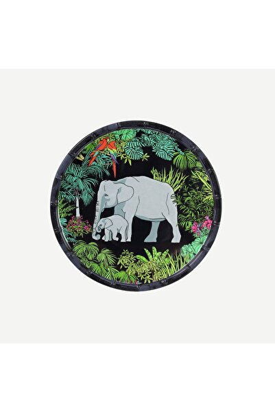 LES JARDINS DE LA COMTESSE صحن الإفطار بالميلامين الأسود للغابة 23 سم