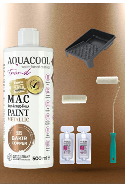 Aquacool Trend Aquacool Akrilik Metalik Boya 500 Ml + Rulo + Katalizör + Boya...
