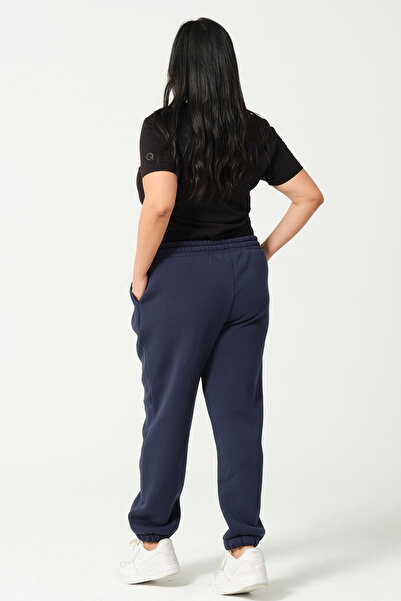 Endies Γυναικεία αθλητική φόρμα μεγάλου μεγέθους - Oversize Rose Gold, Elastic Leg, ΣΚΟΥΡΟ ΜΠΛΕ 21629BB