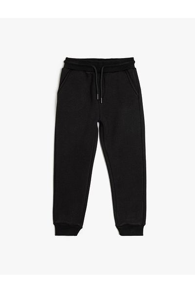 Koton Raised Basic Jogger Sweatpants with Tie Waist Pocket Detail