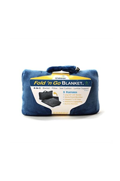Cabeau Fold N' Go Buttery Soft French Microfiber 4-in-1 Blanket 36 x 60inch