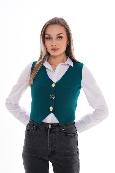 ŞİMAL Vestă de damă cu nasturi metalici 245189   -